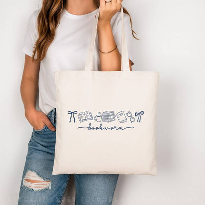 Bookworm Doodles Canvas Tote Bag