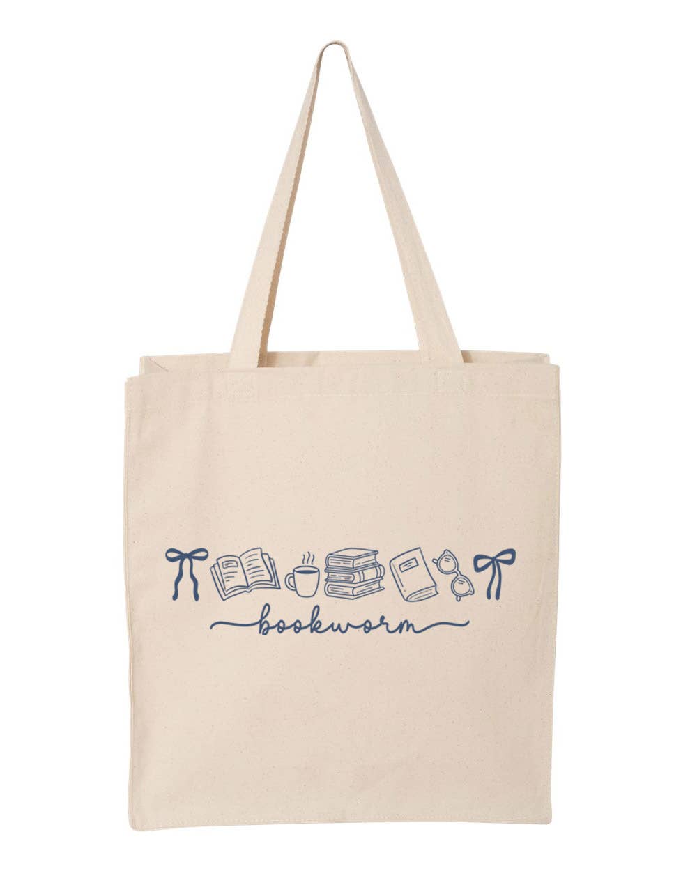 Bookworm Doodles Canvas Tote Bag