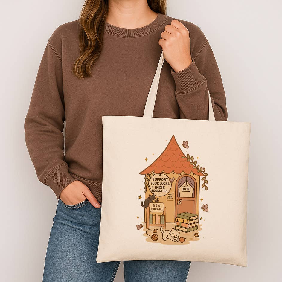 Local Indie Bookstore Canvas Tote Bag