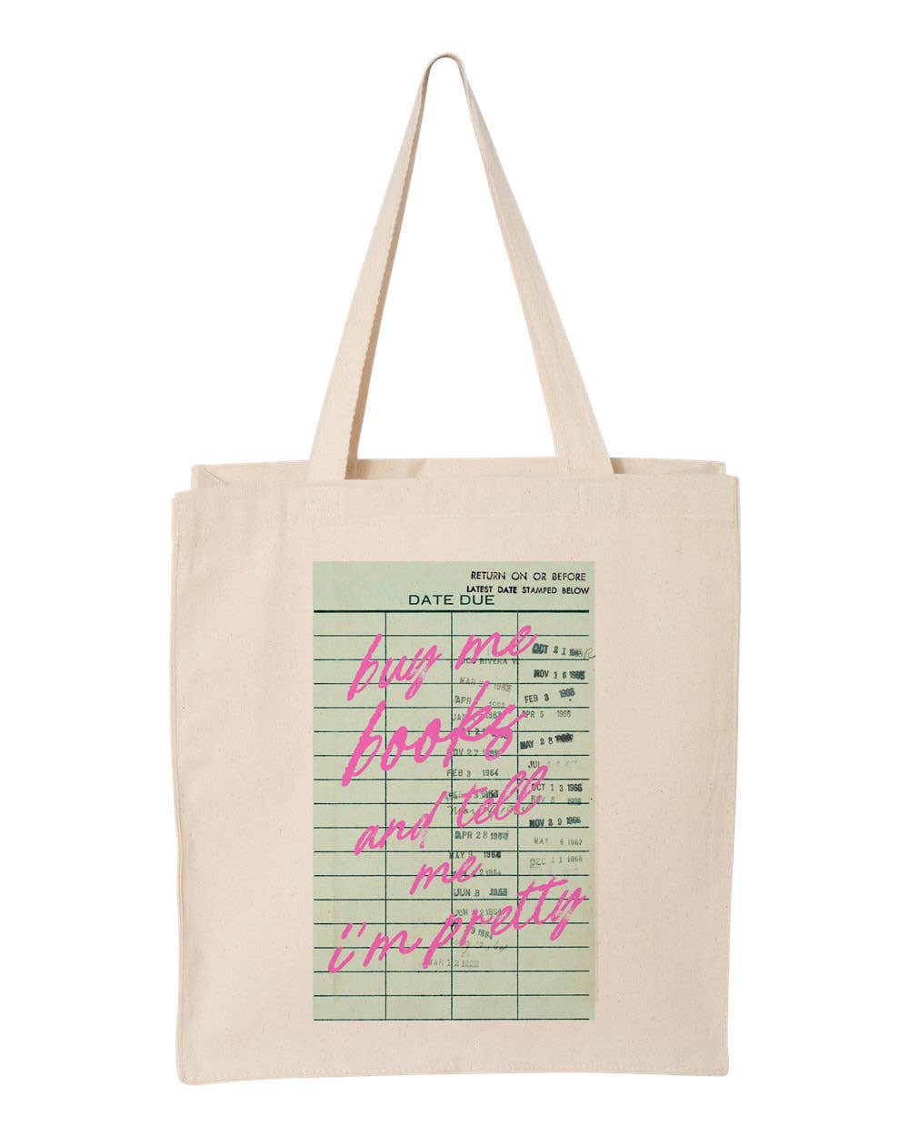 Library Card Buy Me Books Canvas Tote Bag