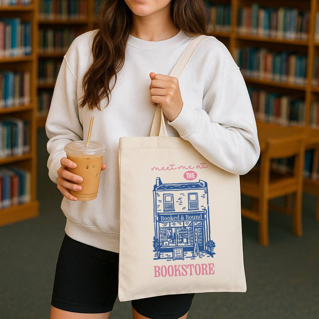 Cutesy Bookstore Canvas Tote Bag